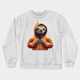 Sloth in a tracksuit Crewneck Sweatshirt